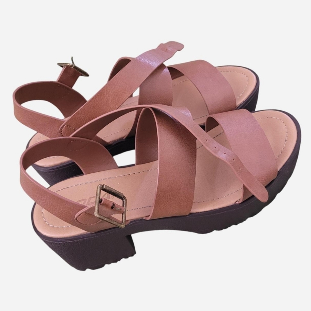 Soda Brown Platform Sandals
